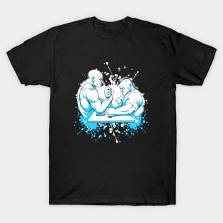 Two musclemen during arm wrestling T-Shirt